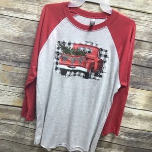 Christmas raglan M